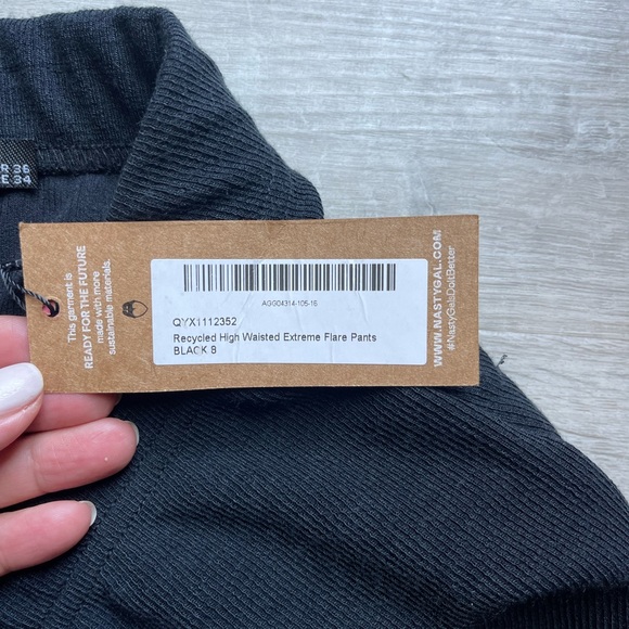 Nasty Gal Recycled High Waisted Extreme Flare Pants size 4 - Picture 4 of 6